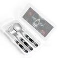 thumbnail image 4 of Kdxio Butterfly Flower Skull Toddler Utensils Set - Kids Silverware Set, Set Kids Utensils Set with Case for Preschooler Children, 4 of 8