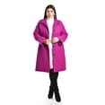 thumbnail image 1 of Abrigo recto con botones frontales Roman Fashion /Tallas Extras, 3014 (Magenta) fucsia oscuro 36, 1 of 6