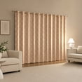thumbnail image 2 of Sun Zero Lucille 2-pack Vintage Ogee Magnetic Closure 100% Blackout Back Tab/Rod Pocket Curtain Panel Pair, 40"W x 84"L, Dusty Terracotta, 2 of 10