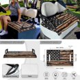 thumbnail image 3 of Jeiento Golf Cart Seat Cover 4 Piece with Steering Wheel Cover and Golf Cart Flags Retro US Flag Golf Cart Seat Protector 13-14 Inch Steering Wheel Covers 2PCS Small Flag for Golf Cart, 3 of 5