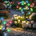 thumbnail image 2 of Rirool Solar Flower Lights, 20 Cherry Blossom LED Solar Garden Lights, 2-Pack Waterproof Multi-Color Outdoor Lights for Pathway, Yard, Patio, and Christmas Decoration, 2 of 9