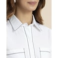 thumbnail image 5 of Moomaya Women's Shirt Dress, Short Sleeve Classic Collar Formal Cotton Dress, 5 of 8