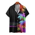 thumbnail image 4 of Men Floral Print Hawaiian Shirts Fashion Tropical Beach Shirt Big and Tall Aloha Tshirt Short Sleeve Button Up Shirts, 4 of 5