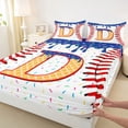 thumbnail image 4 of Erosebridal Initial Letter D Bed Sheets for Boy, Cute Ball Print King Sheets, 4pcs, 4 of 5