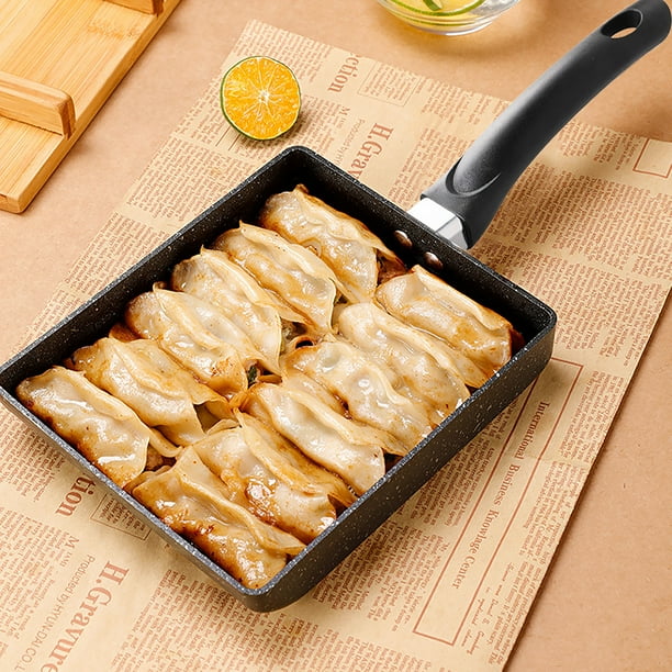 Jetcloudlive, Tamagoyaki Pan, 7x5, Nonstick Japanese Egg Pan Black