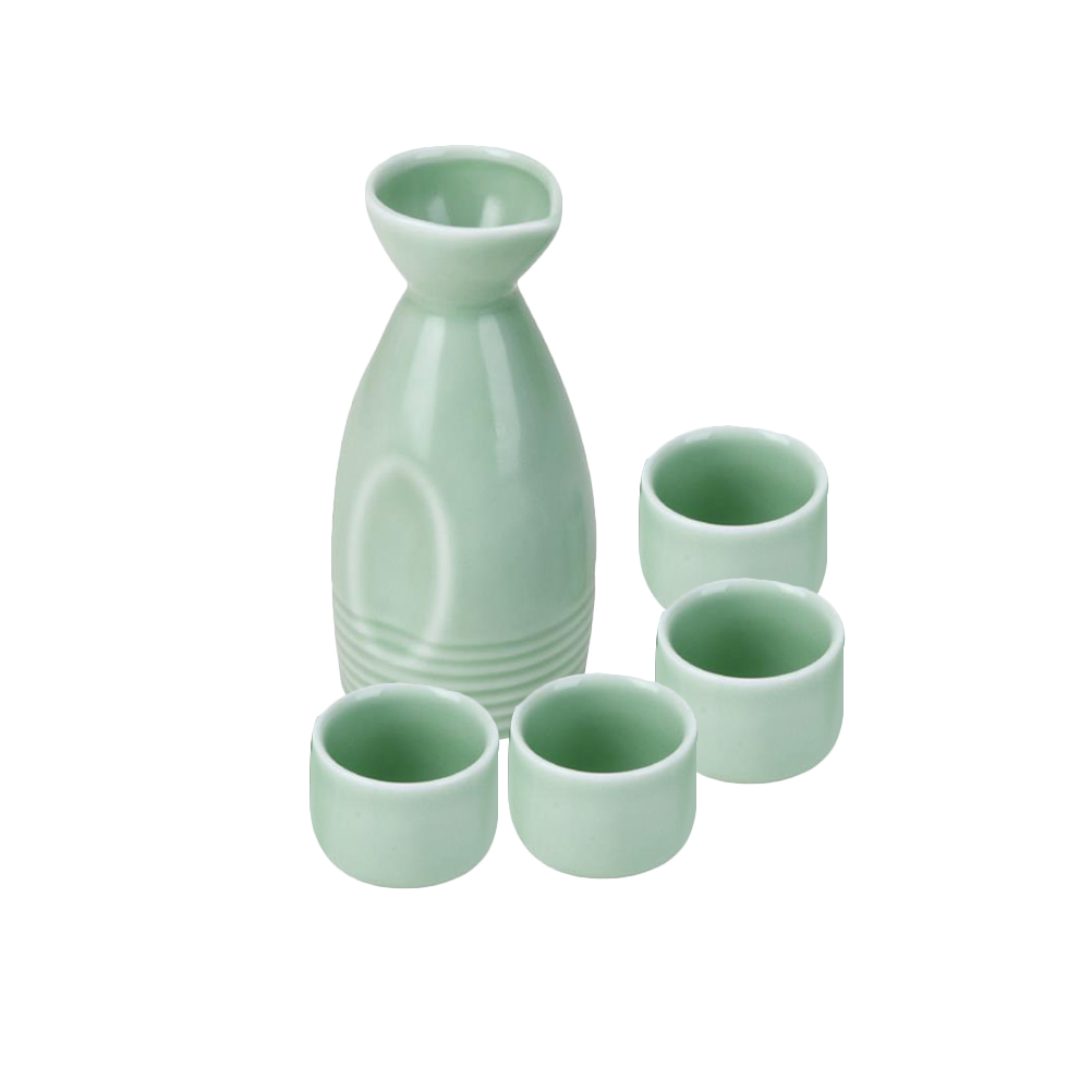 5pcs Japanese Style Sake Serving Set Delicate Tea Wine Bottle Beautiful