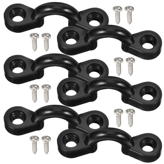 UNOMOR 18 Pcs of Kayak Rope Hook for Boat Accessories Black Metal Easy Installation