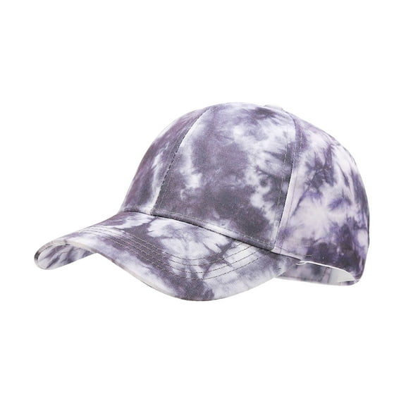 Tie Dye Adjustable Snapback Hat for Men Women Unisex 3D Printed Baseball Cap Summer Outdoor Sun Lightweight Breathable