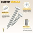 thumbnail image 4 of Pan Head Self Tapping Screws(M4x16) 25Pcs, Carbon Steel Self Drilling Screw for Metal Wood Plastic, for Cabinet Wall Shutter Plate Rock Furniture, Blue White White, 4 of 7