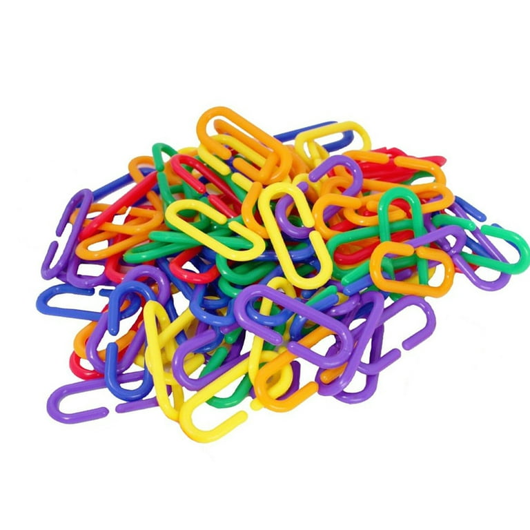 Suwimut 1000 Pieces Plastic C-Clip Hooks Chain Links, Interchangeable  Rainbow C-Links Kids Learning Toys for Classroom Preschool, Sugar Glider
