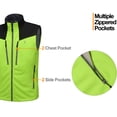 thumbnail image 5 of Little Donkey Andy Men's Fleece Lined Outdoor Vest Lightweight Windproof Warm Sleeveless Jacket for Hiking Trekking Travel Golf Fluorescent Green XXL, 5 of 6