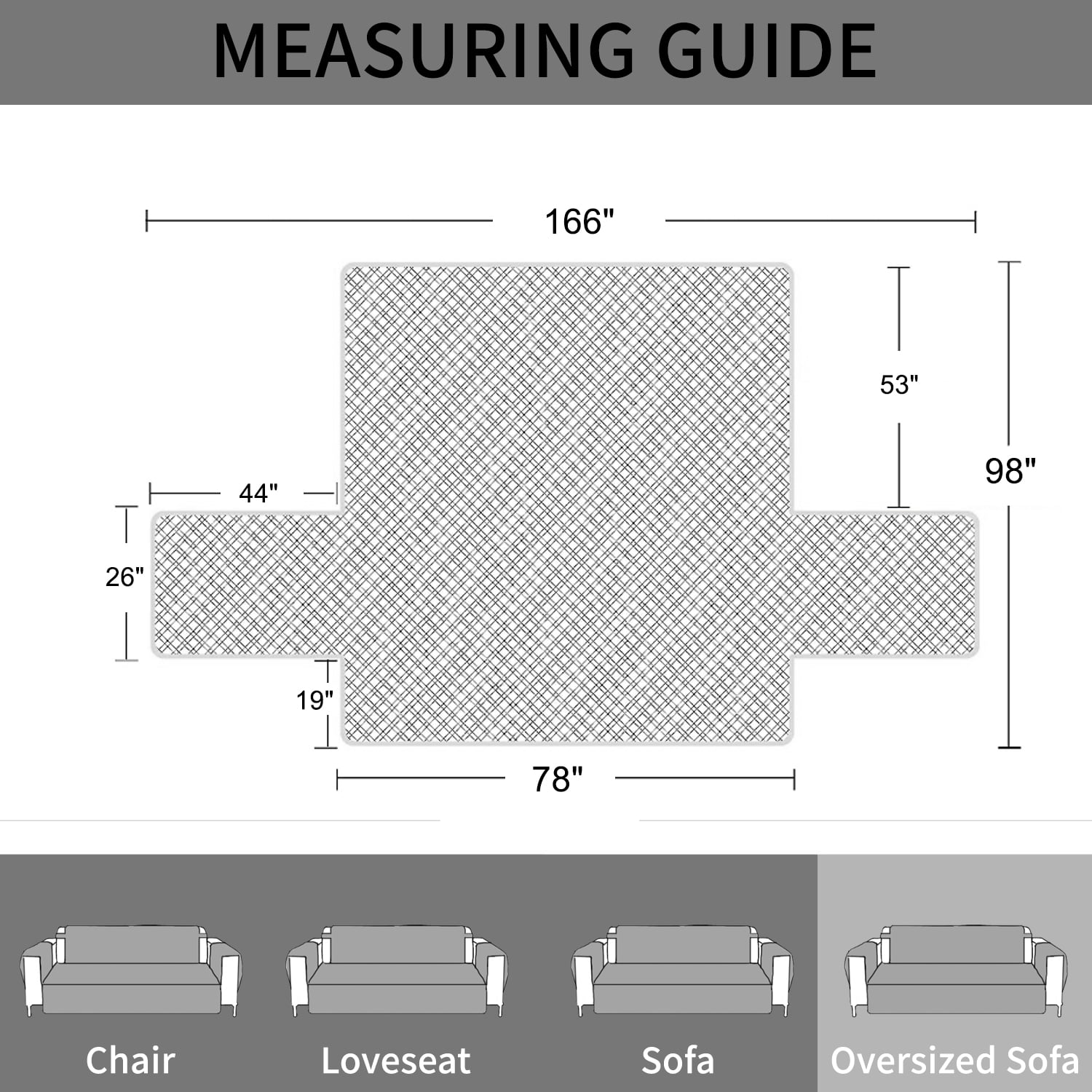 Smuge Waterproof Sofa Covers, Reversible Couch Sofa Slipcover Cushion Furniture Protector Cover for Dogs, Pets (78" Sofa, Khaki)