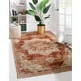 thumbnail image 1 of Unique Loom 3146565 4 x 6 ft. Helios Utopia Rectangular Area Rug, Peach, 1 of 1