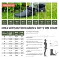 thumbnail image 3 of HISEA Men's Rain Boots Ankle Height Garden Shoes Waterproof Rubber Neoprene Mud Boots Durable Insulated Short Outdoor Work Booties for Gardening Farming Camping Fishing and Yard Working, 3 of 7