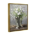 thumbnail image 3 of Stupell Industries Gardening Boots Bouquet Botanical & Floral Painting Gold Floater Framed Art Print Wall Art, 25 x 31, 3 of 9