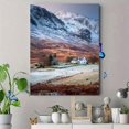 thumbnail image 4 of Mountain Valley Impressionist Canvas Oil Painting, Rural Scenery Home Wall Art, 4 of 8