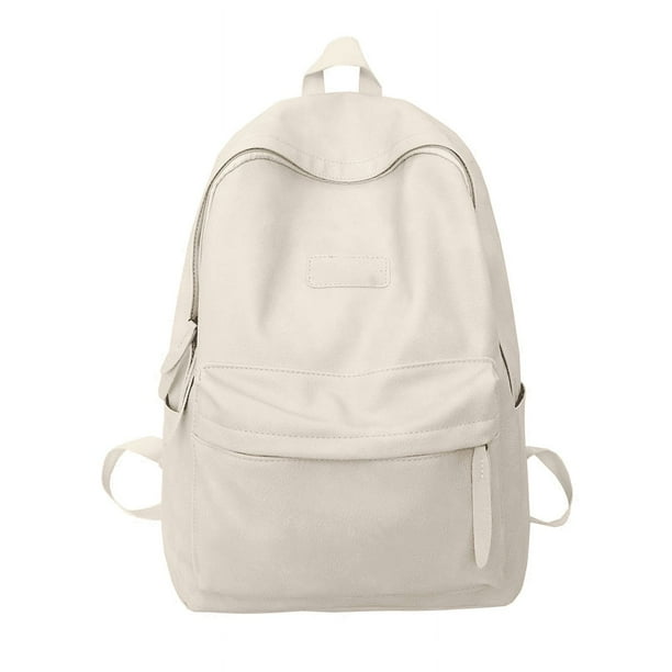 Mochila escolar ligera para mujeres y hombres, mochila informal de viaje para ordenador portátil, mochilas universitarias y secundarias, color beige