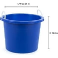 thumbnail image 2 of Gallon Rope Handle Tub, 2-Pack, Heavy-Duty Organization and Easy-Access Storage Tub, Multi-Purpose, Made with Rugged Plastic, Black, 2 of 10