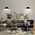 thumbnail image 4 of Lámpara de pared LED moderna de 12 W, luz de pared, impermeable, IP65, de aluminio, para interiores y exteriores, para baño, dormitorio, pasillo, sala de estar, escalera, color negro 4000 K, 4 of 5