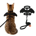 thumbnail image 4 of Halloween Pet Harness and Leash Set for Cats, Cute Bat Wings for Cats & Dogs Halloween Accessory (Black M), 4 of 8