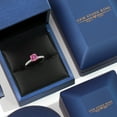 thumbnail image 5 of Gem Stone King 925 Silver and 10K Rose Gold Pink Moissanite and Lab Grown Diamond Engagement Ring for Women | 1.40 Cttw | Round 7MM | Gemstone Birthstone | Size 8, 5 of 6