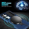 thumbnail image 6 of Guardian Series Wireless Charging Case with Tempered Glass Screen Protector for Samsung Galaxy S24 Ultra - Navy Blue, 6 of 9