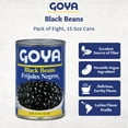 thumbnail image 2 of Goya Foods Black Beans, 15.5 Ounce (Pack of 8) H2FSD, 2 of 3