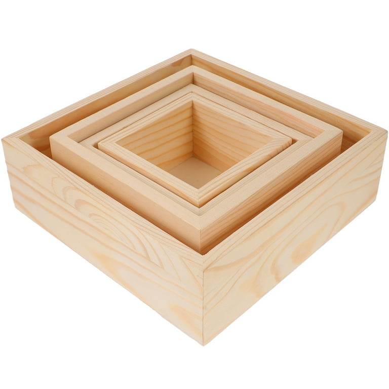 Unfinished wood best sale display box