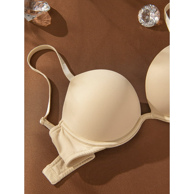 Cacique Plus Size Boost Plunge Bra Solid Nude Beige Underwire Push Up Bra  46DD - $27 - From MadiKay