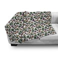 thumbnail image 2 of Leaves Soft Flannel Fleece Throw Blanket, Colorful Abstract Style Leaf Designs Repetitive Pattern on Plain Backdrop, Cozy Plush for Indoor and Outdoor Use, 50" x 60", Multicolor, by Ambesonne, 2 of 5