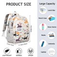 thumbnail image 6 of Cartoon Dog and Flower Backpack for School,Cute School Bag,Schoolbag with Adjustable Shoulder Straps & Padded Back,15"x11.42"x5.5", 6 of 6