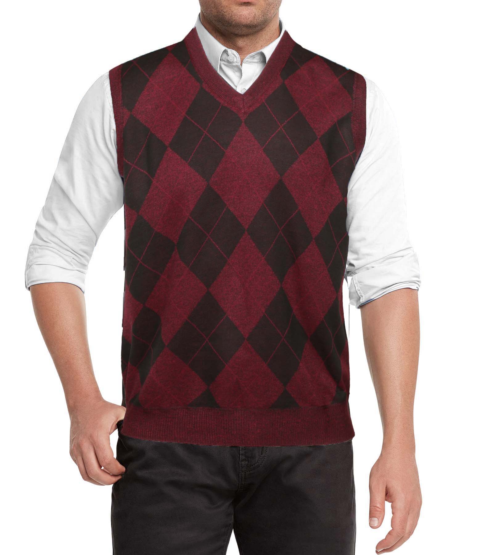 true rock men's argyle v-neck sweater vest - image 1 of 2