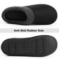 HomeIdeas Men's House Woolen Fabric Memory Foam Slippers, Cozy Bedroom