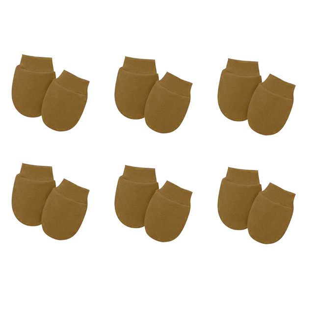 Odeerbi 6 Pack Guantes Sin Arañazos Mitas Protectoras de Algodón Suave Para Niños Niñas 0-12 Meses