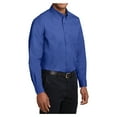 thumbnail image 4 of Mens Tall Long Sleeve Cotton/Polyester Easy Care Shirt Royal/ Classic Navy 4X-Large Tall, 4 of 6
