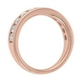 thumbnail image 2 of 1 Carat Channel Set Diamond Wedding Band Ring in 14K Rose Gold - IGI Certified (Ring Size 8), 2 of 7