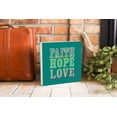 thumbnail image 3 of Faith Hope Love Bold Kelly Green 10 x 10 Wood Tabletop Sign Plaque, 3 of 4