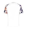 thumbnail image 4 of DPTALR Women's Spring Summer Casual Print Off-Shoulder Raglan Short Sleeve Top,White,Size L, 4 of 8