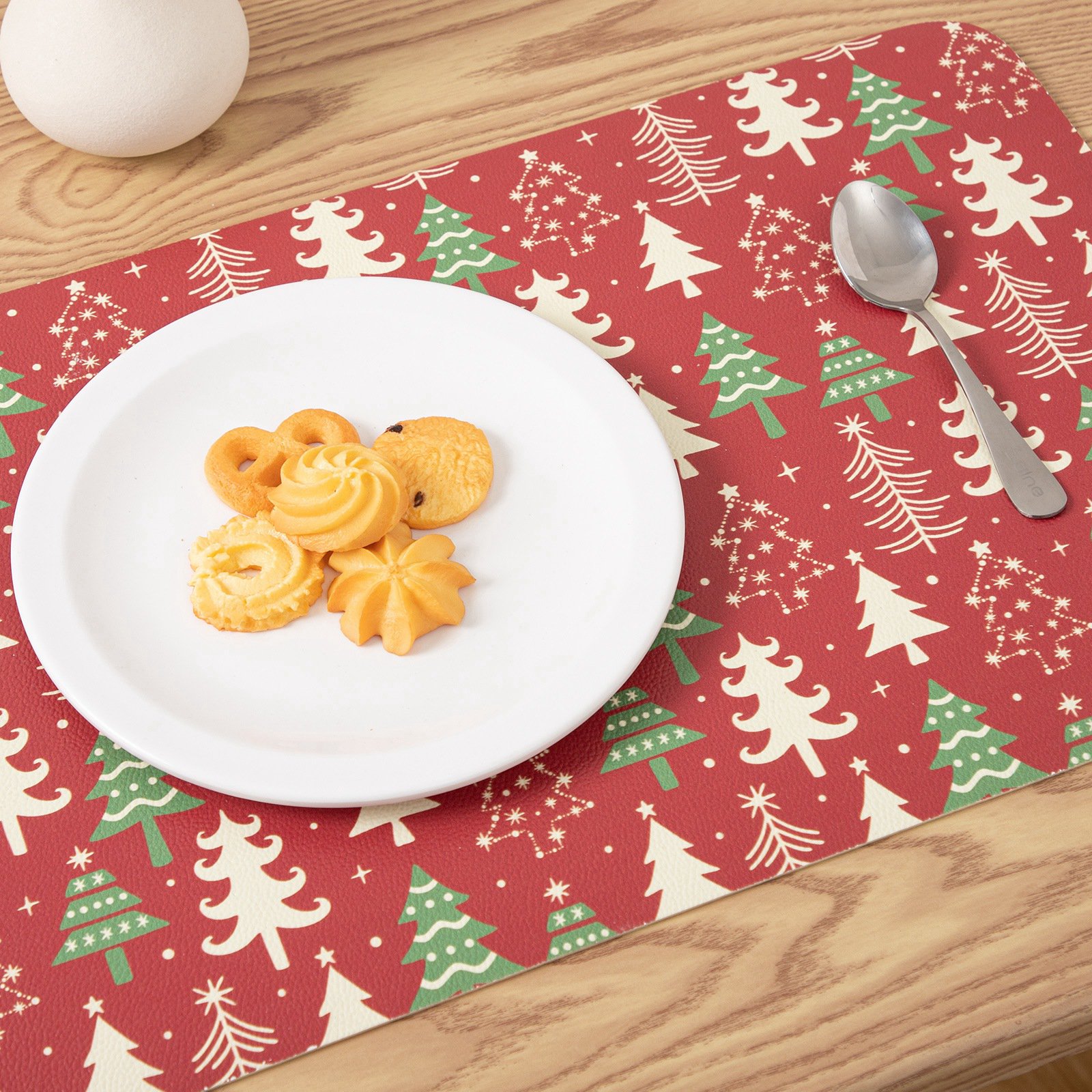RAY STAR Placemats Set of 4, Vinyl Washable Wipeable Place Mats-12inx18in, Heat Resistant Waterproof Place Mat