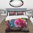 thumbnail image 2 of Designart "The Aloha Spirit of Hawaii" Floral Bedding Covert Set - Hawaii Multi-Color Landscapes Bed Set With 2 Shams, 2 of 6