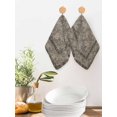 thumbnail image 2 of Grey Boho Kitchen Dish Towels for Drying Dishes Set of 3, Vintage Ethnic Tribe Abstract Art Floral Waffle Weave Microfiber Hand Tea Bathroom Towels Quick Dry & Absorbent Towel 12x12, 2 of 7
