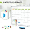 thumbnail image 6 of Magnetic Whiteboard Calendar Wall Dry Erase Calendar Board 36 X 24 Inches Planner Double Sided White Board, Silver Aluminium Frame, 6 of 9