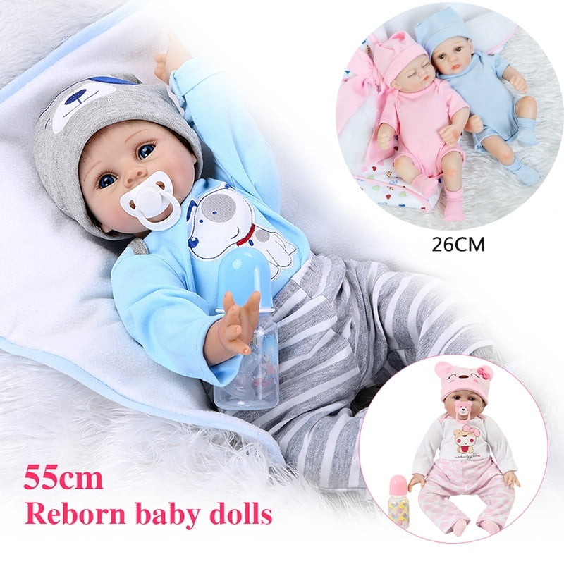 26/55CM Lifelike Newborn Reborn Dolls Kids Birthday Gift Baby Doll