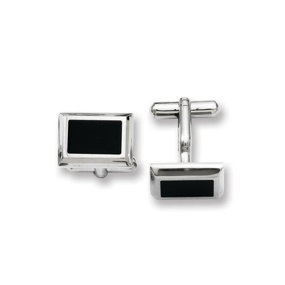 Stainless Steel Black IP-plated Cuff Links