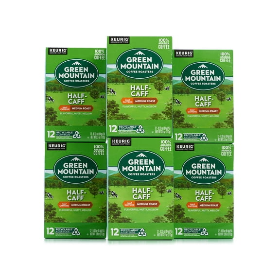 Green Mountain Coffee Roasters Half-Caff K-Cup Pods 72 Ct. - Medium Roast Coffee