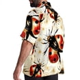 thumbnail image 3 of Seven Starred Ladybird Men's Short Sleeve Casual Printed Button Down Beach Shirt - Summer Unisex Top, 3 of 6