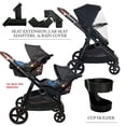 thumbnail image 2 of Venice Child Maverick - Single to Double Modular Stroller - Front or Rear Facing Toddler Seat & Car Seat Adapter, (Package 1, Eclipse Black), 2 of 5