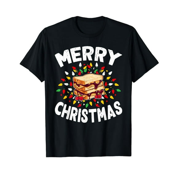Merry Christmas Funny Food Lover Jelly Sandwich Xmas T-Shirt