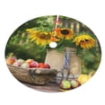 thumbnail image 3 of Kll 36" Christmas Tree Skirt Vintage Wooden Bucket Xmas Tree Skirts Mat For New Year Xmas Holiday Party Indoor Outdoor Home Decoration, 3 of 9