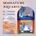 thumbnail image 3 of Betta Fish Tanks, Aquarium Tanks, Stackable Mini Fish Tank Aquarium Tank Kit, 3/5 Gallon Rectangular Fish Bowl with Aquarium Gravel Decoration, Cube Tank for Seaweed Balls Sea Monkeys, Orange, 3 of 6